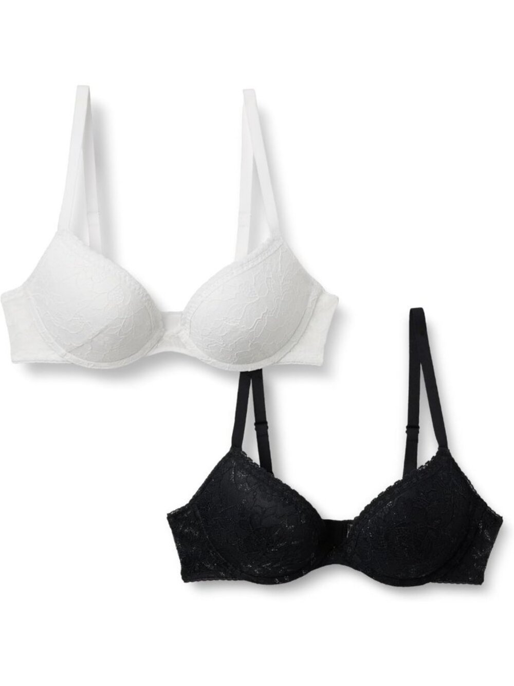 Padded Underwire Lace Push-Up Bra Set - 2 Pack, Comfortable & Stylish Lingerie